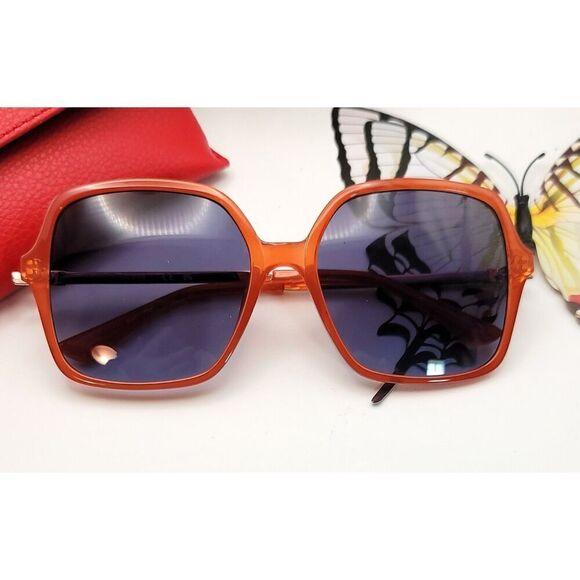 NIB - Guess Orange and Blue Oversized Sunnies with Case - Picture 3 of 8